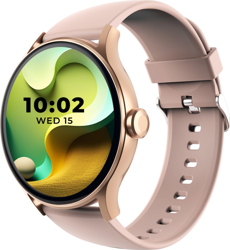 Beatxp Flare Pro Smartwatch(Champagne Gold Strap, Free Size)