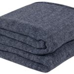 Vas Collections Woolen Blanket Warm And Super Soft Heavy Weight Single Bed Blankets For Heavy Winter (Grey,152X225 Cm,1400 Gram) (Charcoal & Grey), Breathable