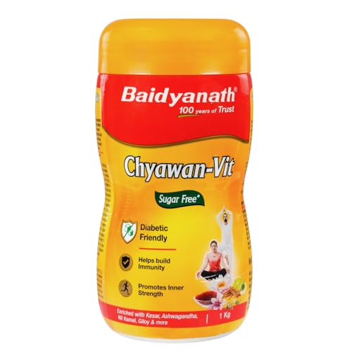 Baidyanath Sugarfree Chyawan-Vit 1Kg- Specially Formulated Chyawanprash With No Added Sugar- With Benefits Of Amla, Ashwagandha And Almonds| Ayurvedic Immunity Booster (Pack Of 1)