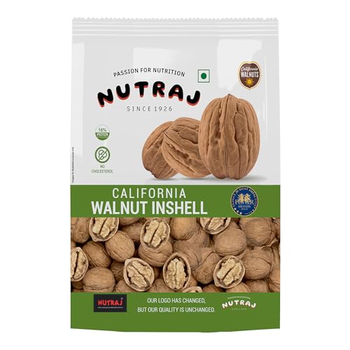 Nutraj California Walnut Inshell Whole 1Kg Pouch|Akhrot|Dry Fruits & Nuts|Grocery