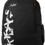 Skybags Casual Standard Backpack 28L, 2 Main Compartments, Bottle Pocket, Front Pocket, Padded Shoulder Straps | Black | Brat