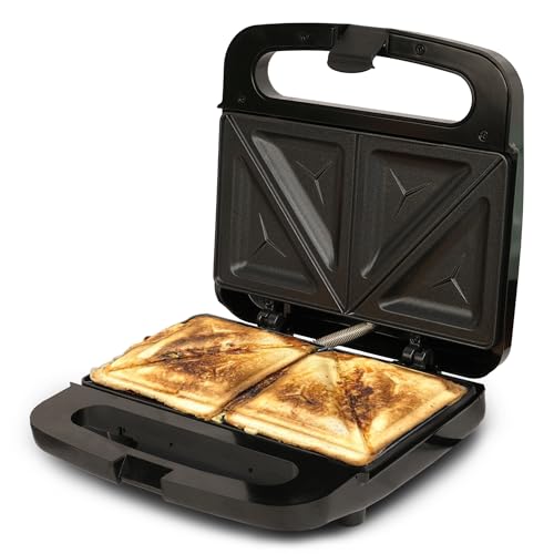 Solara Sandwich Maker And Toast 700Watts, Non Stick Electric Bread Toaster Griller 4 Slices, Black