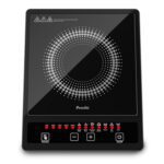 Preethi Indicook Ic123 Induction Cooktop, 1600-Watt Electric Stove With Soft Touch Buttons And Crystal Glass (Black)