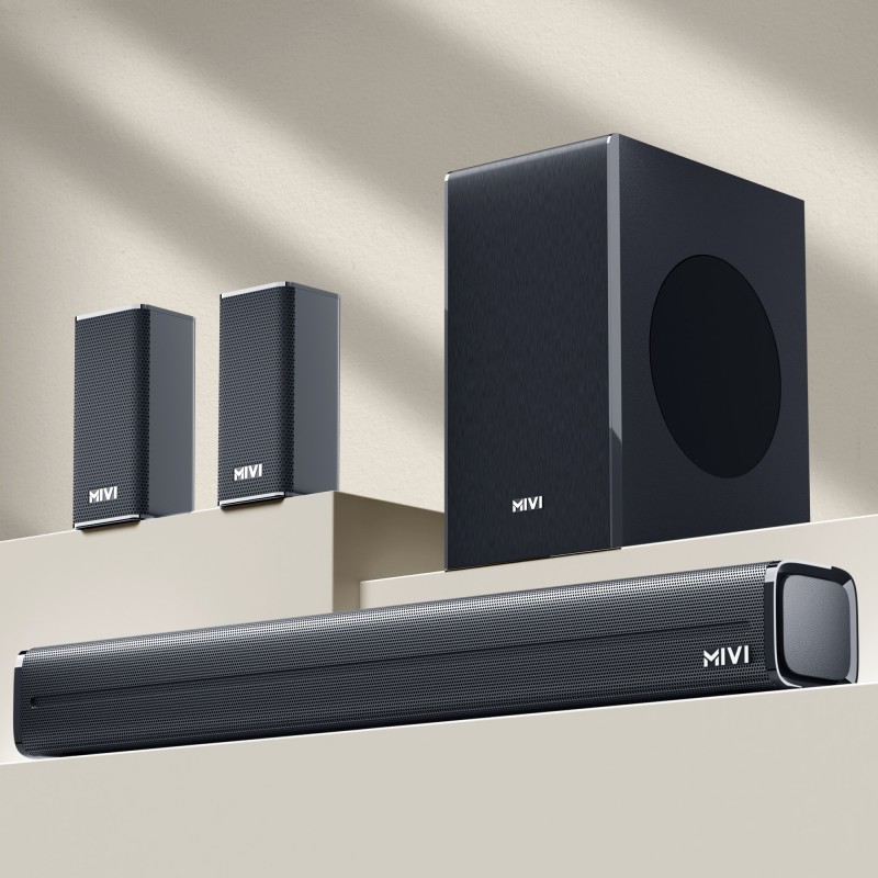 Mivi Fort H350 Soundbar, 350 Watts, 5.1 Channel, Multi-Input And Eq Modes, Bt V5.1 350 W Bluetooth Soundbar(Black, 5.1 Channel)