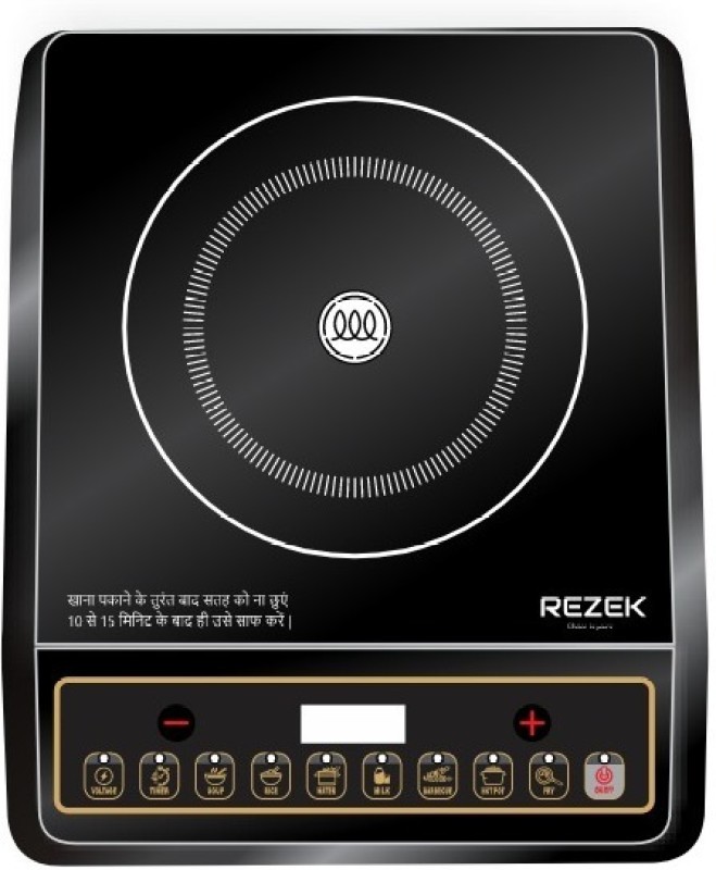 Rezek 2000 W Induction Cooktop Push Button(Black, 2000 Watt Induction Cooktop With Auto Shut-Off & Over-Heat Protection)