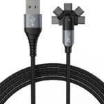 Boat 2-In-1 Cable 3 A 1.5 M Micro-Axis(Compatible With Mobile, Laptop, Tablet, Black, Grey)