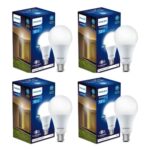 Philips Stellar Bright 12-Watt Led Bulb B22 Base (Crystal White, Pack Of 4)