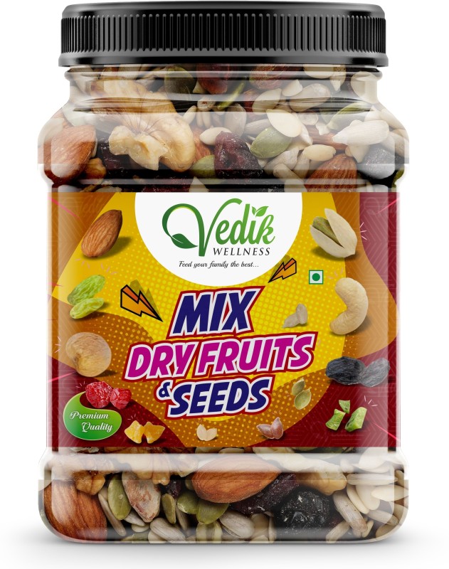 Vedik Welness Healthy Mix Seeds And Dry Fruits Dry Fruits Nutmix Assorted Seeds & Nuts(500 G)