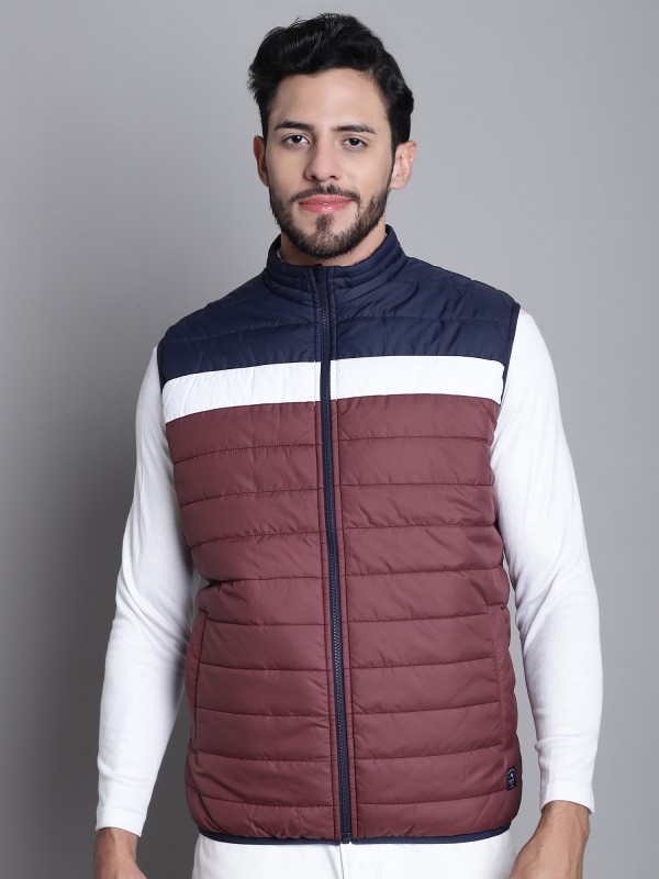 Cantabil Sleeveless Colorblock Men Jacket