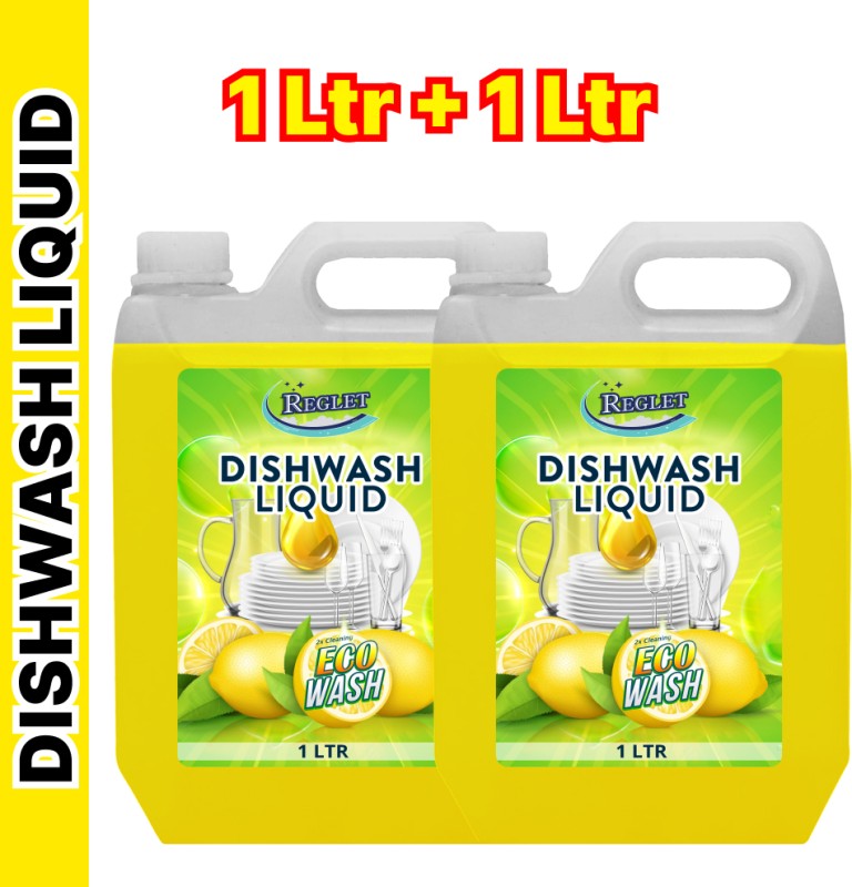 Reglet Dishwash Liquid, Cleansing Action With Long-Lasting Hygienic Effect Dish Cleaning Gel(Lemon, 2 L)