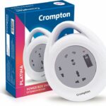 Crompton Powerbox Swirlo Hd 16A Reel With 4 Metrer Cable Length 3  Socket Extension Boards(White, 5 M)