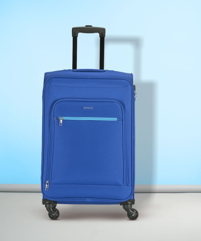 Aristocrat Nile 4W Exp Strolly 66 Bright Blue Expandable  Check-In Suitcase 4 Wheels – 27 Inch