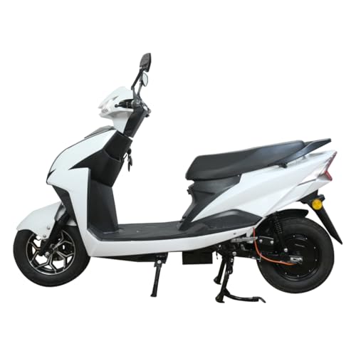 Green Invicta Electric Scooter For Adult’S Commuter, No Rto Registration Or Dl Required, 60Kms Range & 25Kmph, Comfortable Wider Deck E-Bike | White