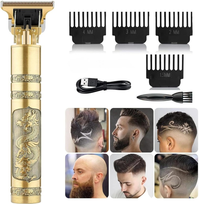 Funkish Professional Cordless Hair Clipper And Shaver, Beard & Moustache Trimmer 120 Min  Runtime 4 Length Settings(Gold)