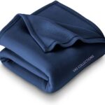 Vas Collections Solid Single Fleece Blanket For  Ac Room(Polyester, Blue)