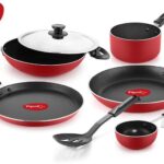 Pigeon Favourite Gift Non-Stick Coated Cookware Set(Aluminium, 7 – Piece)