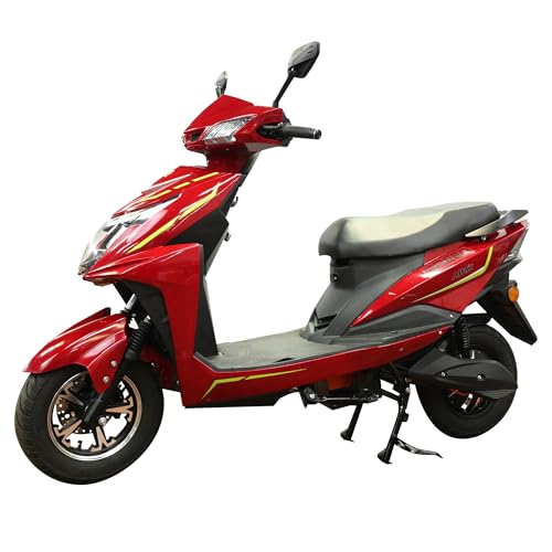 Green Invicta Electric Scooter For Adult’S Commuter, No Rto Registration Or Dl Required, 60Kms Range & 25Kmph, Comfortable Wider Deck E-Bike | Red