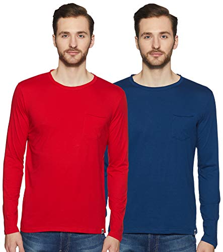 Amazon Brand – Symbol Men’S Solid Regular T-Shirt (Pack Of 2) (Ss19Mntee04-2_Multicolor2_L)