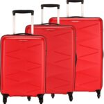 Kamiliant By American Tourister Triprism Spinner 3Pc Set Red Cabin & Check-In Set 4 Wheels – 30 Inch