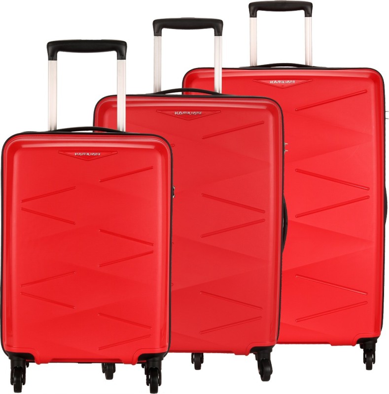 Kamiliant By American Tourister Triprism Spinner 3Pc Set Red Cabin & Check-In Set 4 Wheels – 30 Inch