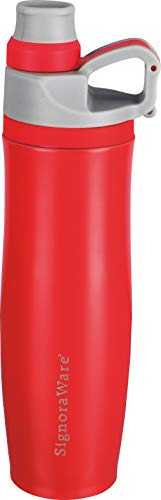 Signoraware Renew Stainless Steel Vacuum Flask Bottle, 500Ml, Red