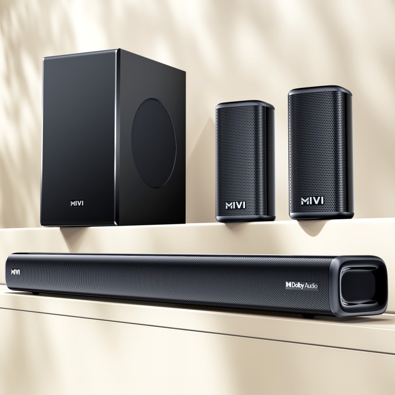 Mivi Fort H750 Soundbar, 750 Watts, Dolby Audio, 5.1 Channel, Multi-Input & Eq Modes 750 W Bluetooth Soundbar(Black, 5.1 Channel)