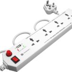 Portronics Power Plate Multiplug With Usb Port, Cord, 1500 Watts 4  Socket Extension Boards(White, 1.5 M, With Usb Port)