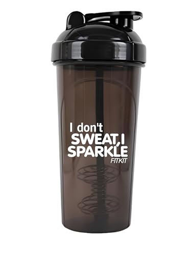 Fitkit Classic Bottle Shaker (700Ml, Grey/Black , Plastic) Pack Of 1