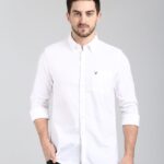 Allen Solly Men Solid Casual White Shirt