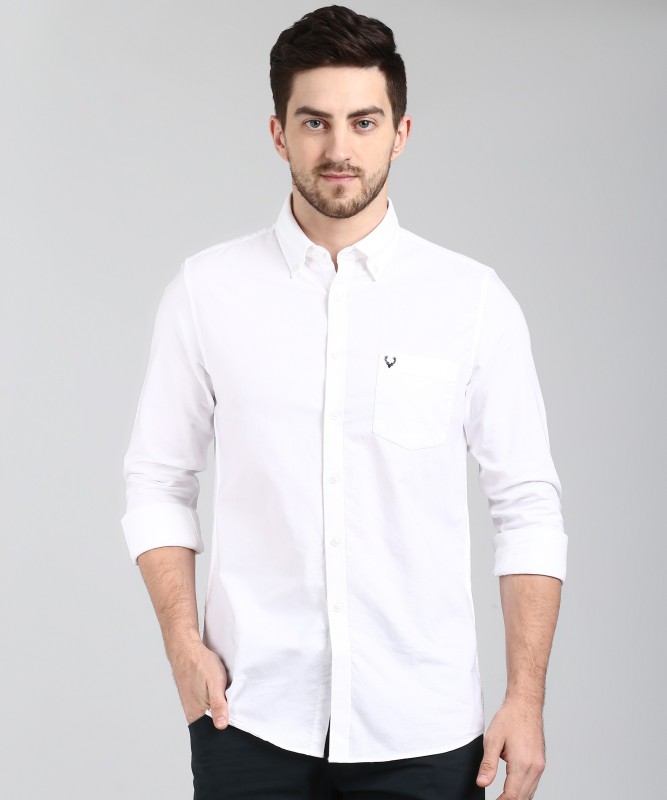 Allen Solly Men Solid Casual White Shirt