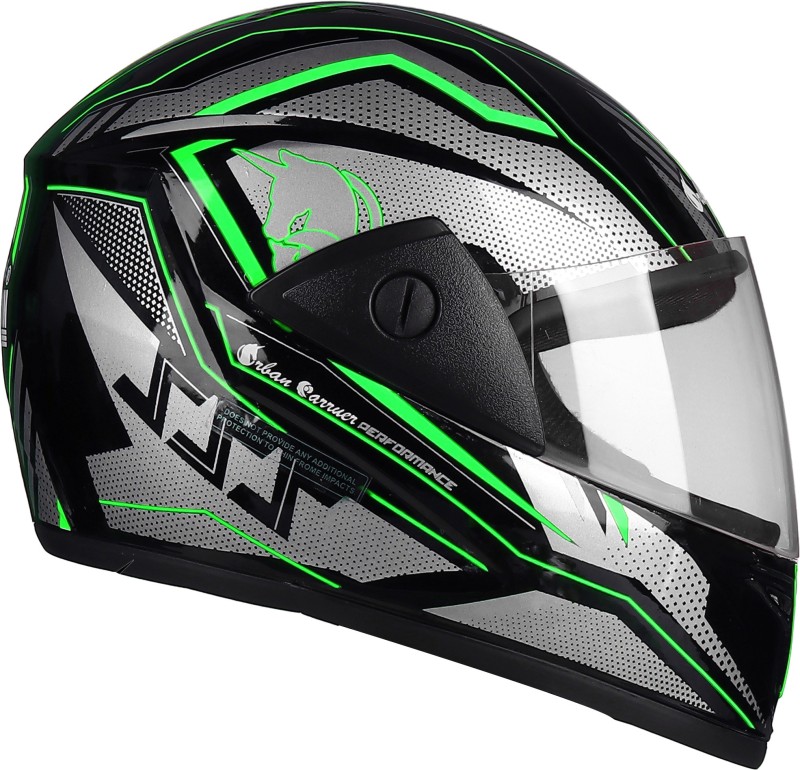 Urban Carrier Abs Material Shell Full Face Helmet, Unti Uv Scratch Resistance Motorbike Helmet(Green)