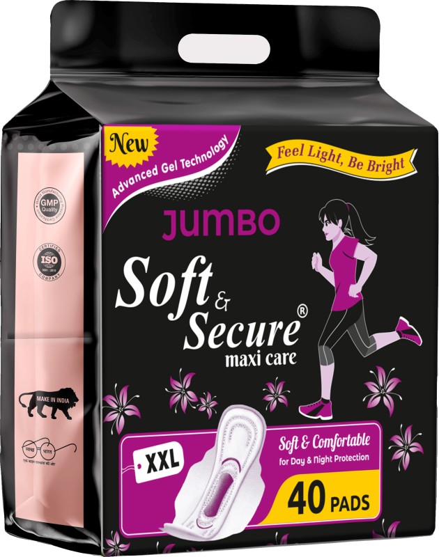 Soft & Secure Period Care Xxl Dry Soft Cover Sanitary Pad(Pack Of 40)