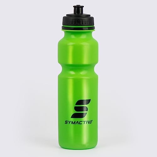 Amazon Brand – Symactive Leakproof Unbreakable Squeezable Sports Sipper Water Bottle With Push/Pull Cap, Anti-Slip Grip, Ldpe Material, Bpa-Free (Color: Lime Green, 800 Ml)