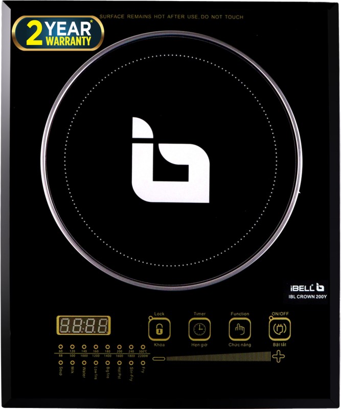 Ibell 2000 W Induction Cooktop Touch Panel(Black, 2000-Watt Premium Induction Cooktop, Glass Top, Big Size, With Auto Shut Off And Over Heat Protection.)