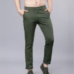 Highlander Slim Fit Men Green Trousers