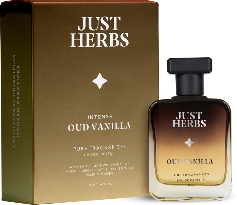 Just Herbs Intense Oud Vanilla Perfect Gifting Luxury Scent Long Lasting Fragrance Eau De Parfum – 50 Ml(For Men & Women)