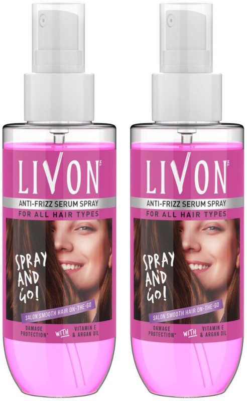 Livon Hair Serum Spray For Women & Men, Smooth, Frizz Free & Glossy Hair On The Go(200 Ml)