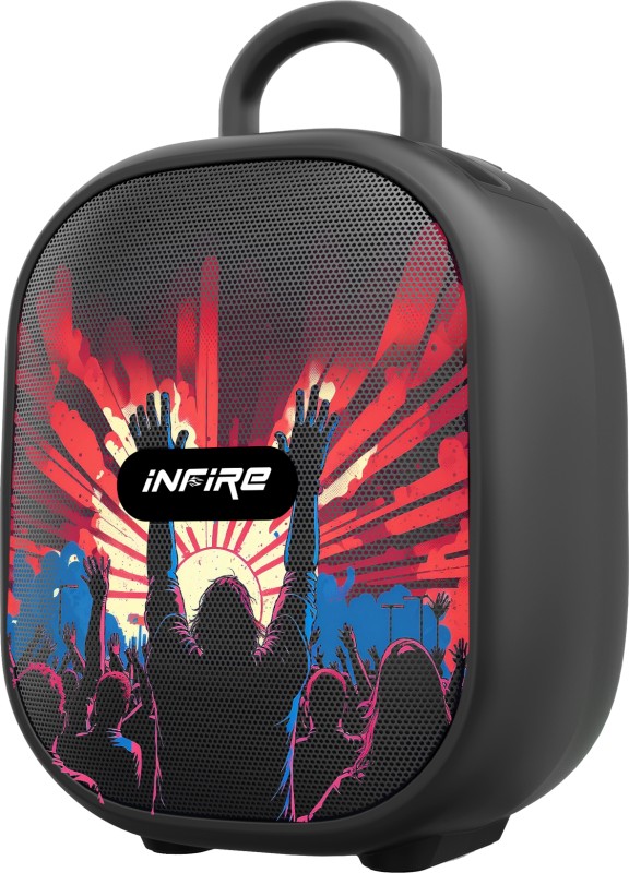 Infire Fusion 12W Portable Speaker Upto 8 Hrs Playtime With Mobile Holder & Tws 12 W Bluetooth Speaker(Party Black, Stereo Channel)