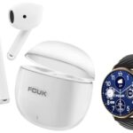 Fcuk New Tide 1.39″ Round Display Bluetooth Calling Black Smartwatch With Kicks True Wireless White Earbuds