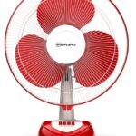 Bajaj Crest Neo 400Mm Scarlet Red Table Fan 400 Mm 3 Blade Table Fan(Scarlet Red & White | Pack Of 1)