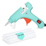 Glun® 20 Watt Mini Glue Gun With 5 Glue Sticks 7Mm, With On And Off Switch Button, Led Indicator, Transparent Glue Sticks For Craft Specialist And Diy Works (20W 5 Sticks)