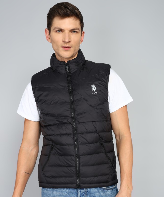 U.S. Polo Assn. Sleeveless Solid Men Jacket