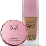 Lakmé 9 To 5 Primer+Matte Pwdr Compact Rose Silk + Perfect Cover Foundation Warm Beige(2 Items In The Set)