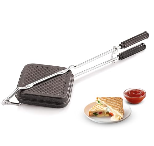 Aadhik Gas Toaster Aluminium Non-Stick Sandwich Maker | Grill Sandwich | Club Sandwich | Vegetable Sandwich Maker