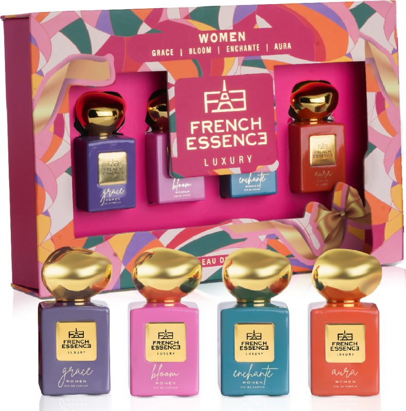 French Essence Luxury Premium Gift Set For Women – (Grace,Bloom,Enchante And Aura (20Ml Each)) Eau De Parfum  –  80 Ml(For Women)