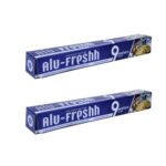 Alu-Freshh Aluminium Foil For Food Packing, Aluminium Foil 9 Meter, Width 30 Cm,11 Microns In Thickness, Keeps Food Warm, Fresh, Hygienic (9M (Pack Of 2)