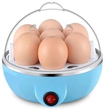 Roscoe Electric Plastic Automatic Off Mini 7 Egg Device Multifunction Poach Boil Electric Egg Cooker Boiler Steamer Automatic Safe Power-Off Cooking Kitchen Tools (Multicolour)