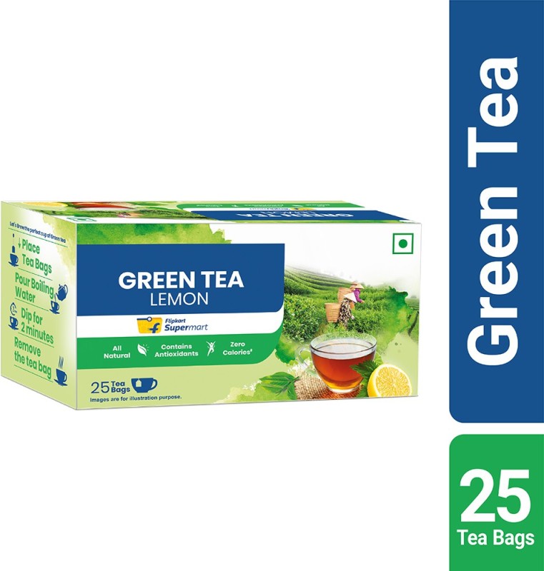 Flipkart Supermart Lemon Green Tea Bags Box(25 Bags)