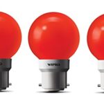 Wipro Safe Light N10006 B22 0.5-Watt Led Night Lamp (Red, Pack Of 3)