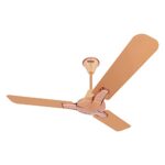 Hindware Smart Appliances Alita Amber Gold 1200Mm Ceiling Fan For Home Star Rated Metallic Finish Energy Efficient With High Air Delivery And 47W Copper Motor, Alumimium Aerodynamic Blade.